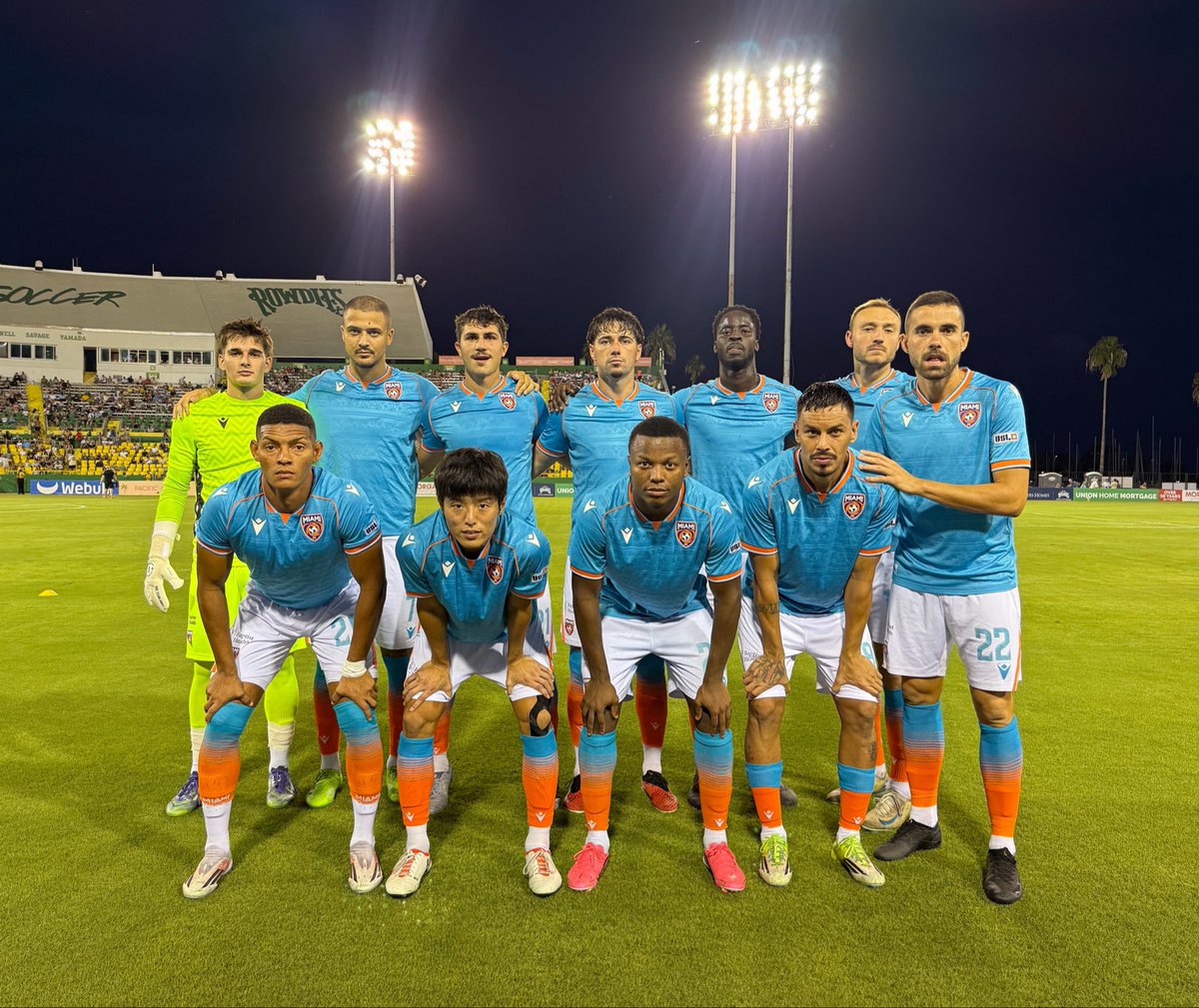 TheMiamiFC's tweet photo. Our XI for tonight. ๐ต๐
Ready for battle in Tampa. ๐ช
#VamosMiami | #TBRvMIA https://t.co/25DJBr4mN9