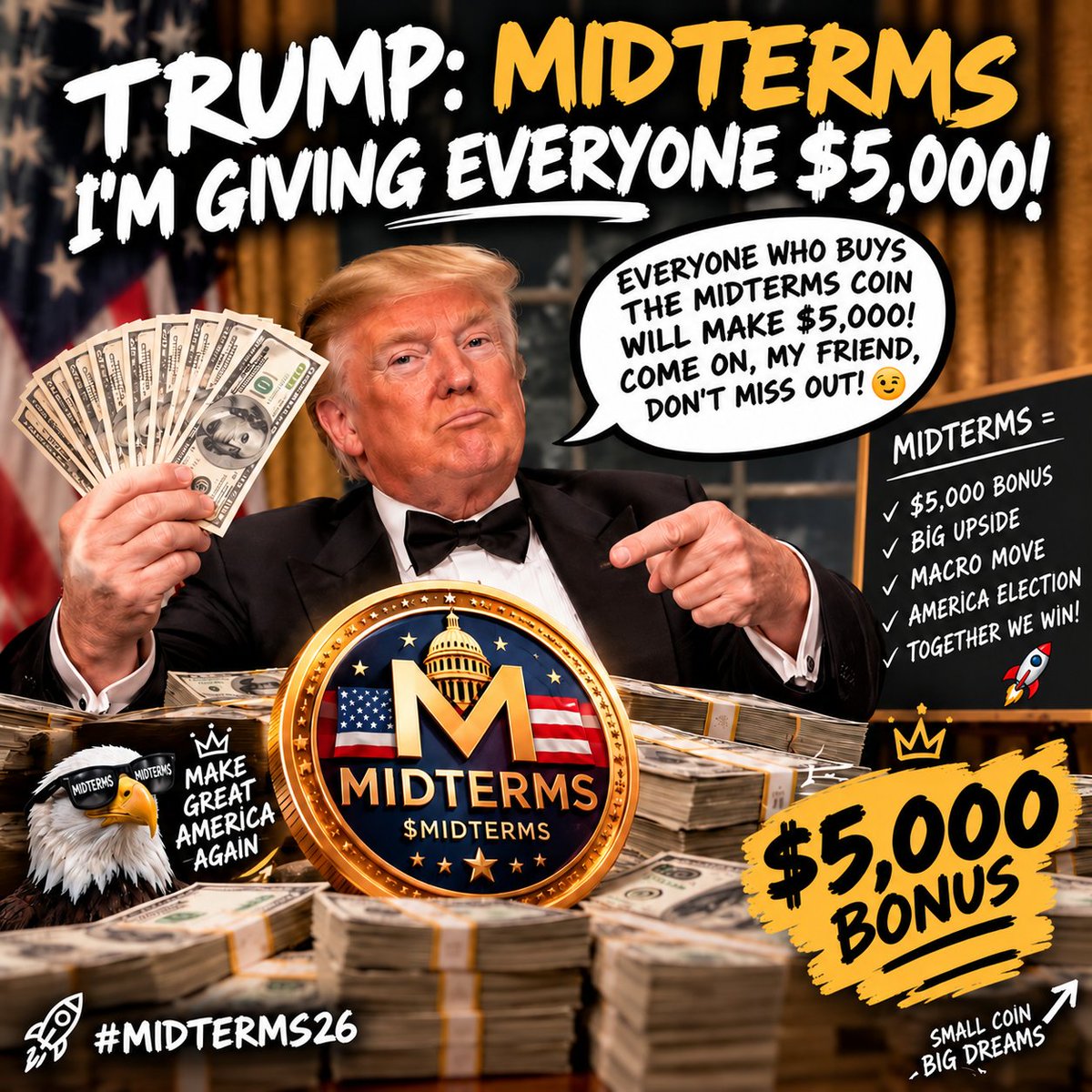 Midterms26ctog's tweet photo. Trump says🤠🤠 #midterm #midterms #solana https://t.co/GswtFtRpcQ