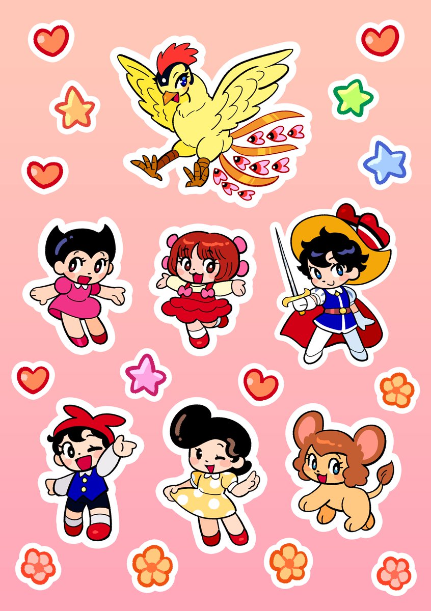 neesaig's tweet photo. Tezuka stickers part 1. Girls edition 💝 
Made as bonuses for Tezukaverse Zine!

#OsamuTezuka #手塚治虫 https://t.co/fXNrPOFdad