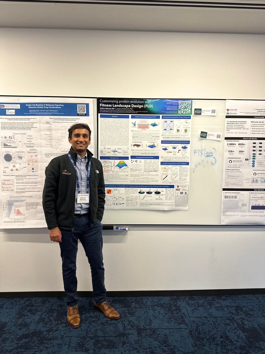 mohantymusic's tweet photo. Thank you to @NewEngCompBio for a terrific inaugural #NECB2026, an @iscb partner conference hosted at @MSFTResearch!

Honored &amp; grateful to receive a Best Poster Award for fitness landscape design (FLD)!
FLD paper 1: https://t.co/PvmpGJVfPE
FLD preprint 2:
https://t.co/S7taL5ZZ9b https://t.co/49LMxOC10u