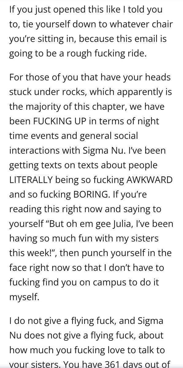 JDRockwellJr's tweet photo. Found it. I promise it's worth the read. This is what sorority presidents used to do to their members to police their members, and should be replicated in all 50 states (1/2): https://t.co/OEJ7CN69zH