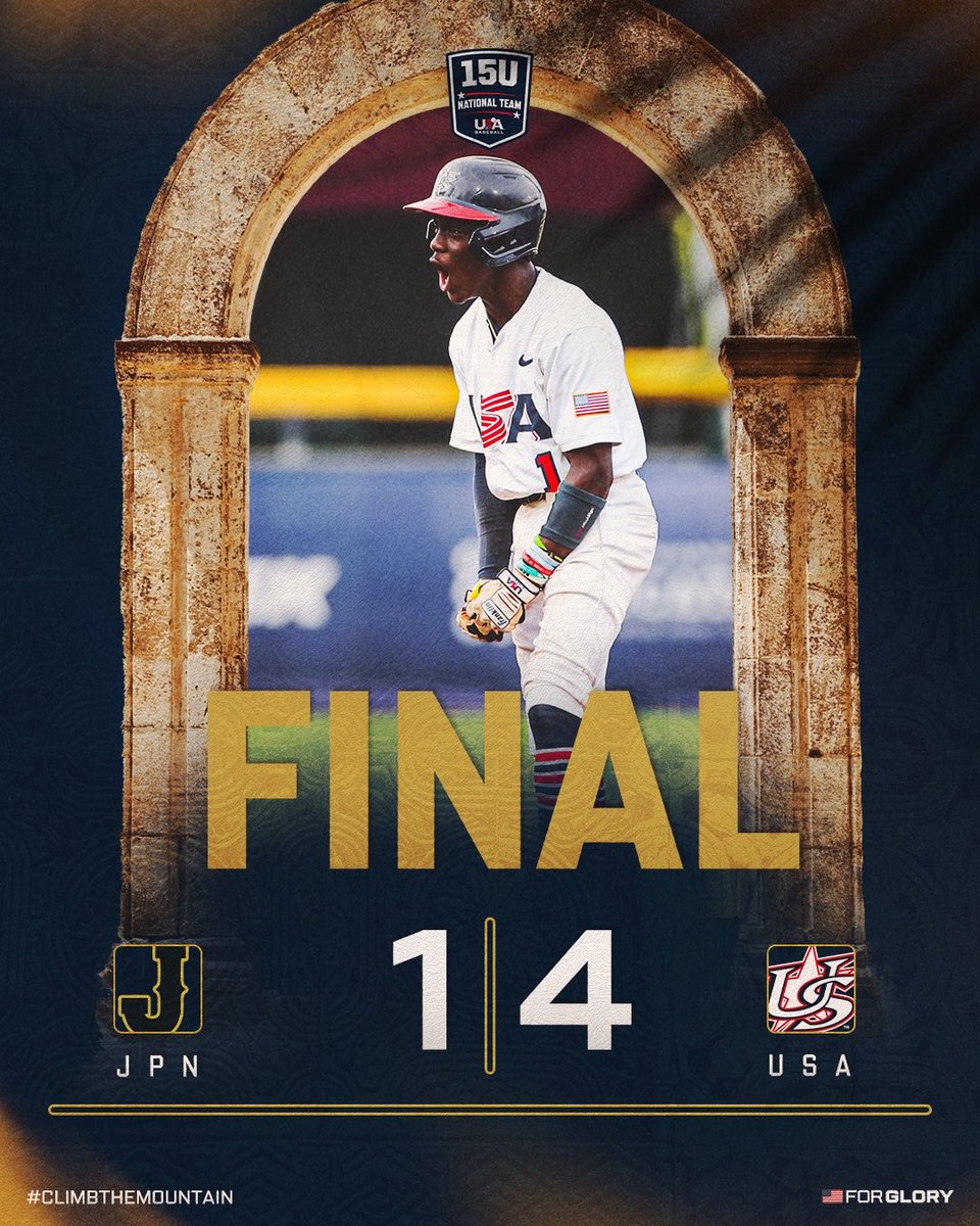 USABaseball15U's tweet photo. Let’s go for gold. 🇺🇸🥇 https://t.co/wsOQ3FEknP