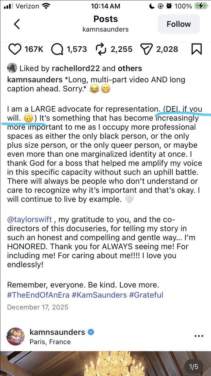SolarDesire's tweet photo. The swiftologist (Zachary Houriane) shouldve been cancelled the moment he called a black dancer "DEI" for expressing emotion in a documentary featuring his career https://t.co/MEkCkVgYs6