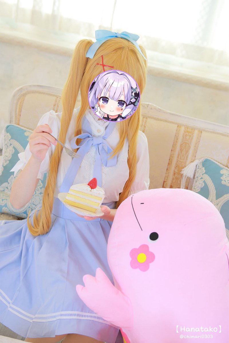 chimari0303's tweet photo. 「ナガラさんもケーキ食べますか？」
(*ˊᗜˋ*)むぎゅ

紬ちゃん私服🧸🩵
コスプレ／cosplay

🔻他の画像はリプ欄動画から🌟
#SummerPockets  #サマポケ https://t.co/q0AyJ3eX8m