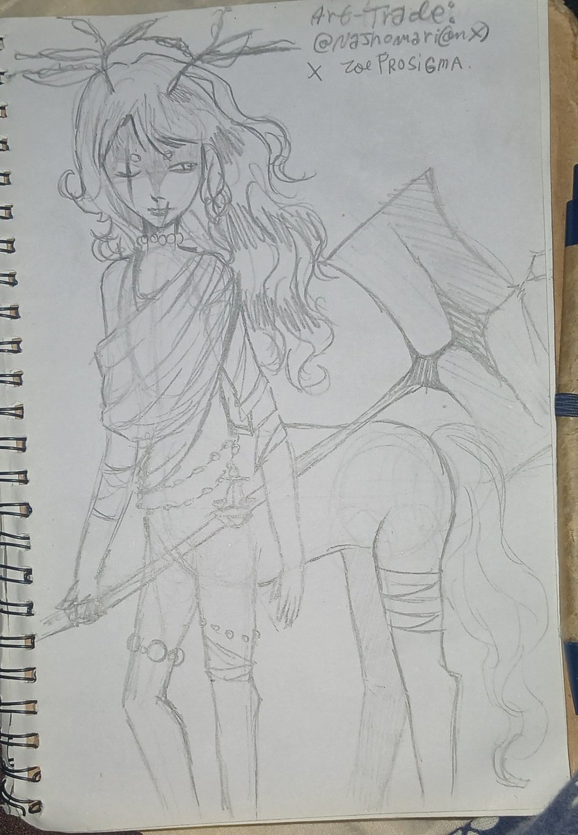 NajhoMari's tweet photo. An art trade o made woth my friend.

[I have more but not in this one https://t.co/VetyTiqFoY
