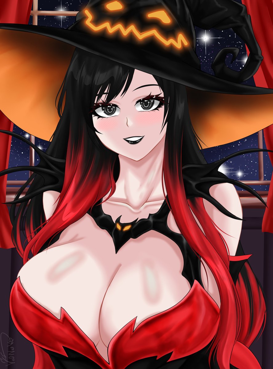ValneekoEN's tweet photo. She wishes you a spooktacular Halloween! 🎃👻

Comissão YCH 🎨 https://t.co/6hHSPfark4