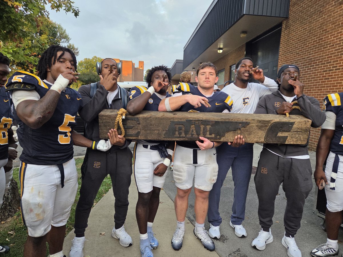 CoachDaniels06's tweet photo. 1st win over Chattanooga in 6 years. 

ETSU'S RB room. The best in the SoCon https://t.co/hPt8yyVDbd
