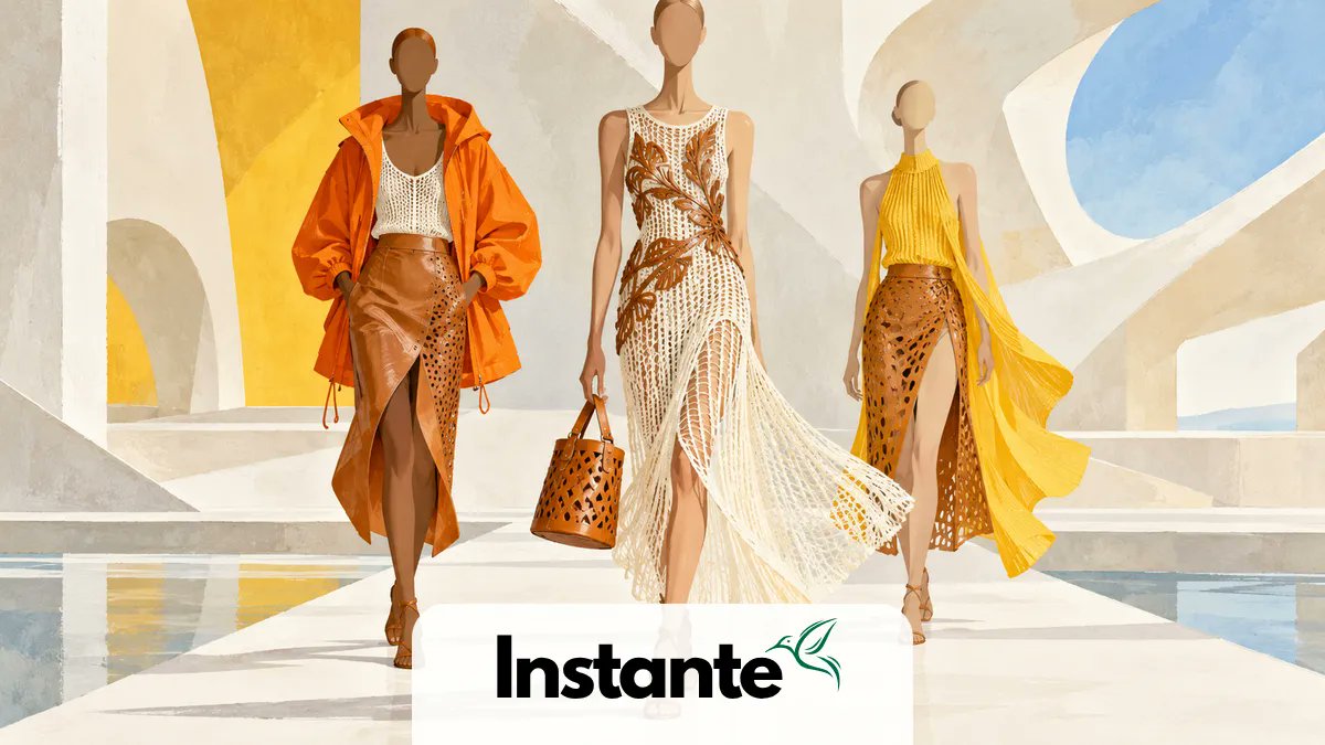 instanteplus's tweet photo. Hermès aligeró el cuero con perforaciones, malla y faldas abiertas en su colección primavera-verano 2027. Estas son las claves del desfile en París.

https://t.co/hhVnUIGGlf https://t.co/YaSGJtPUFB