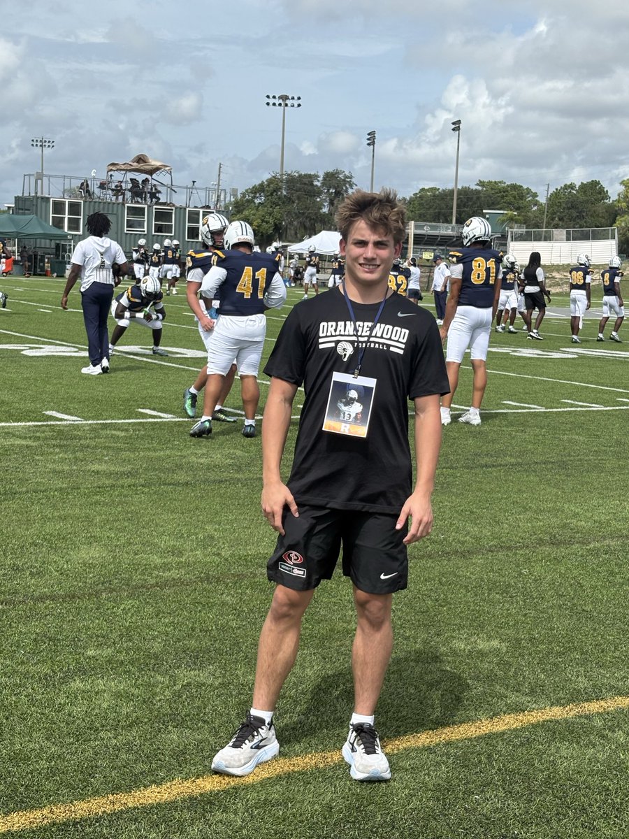 CadeWright0's tweet photo. 2030 RB Cade Wright Recruiting Visit-
Thank you to Warner University for the recruiting visit, it was a great opportunity to learn about the university. Thank you to @GSabillion for the invite, and Head Coach @dburks88 for the great conversation. Great win for the royals! All Glory to God.
@dburks88 @GSabillion @ocsathletics @OSCFootball @WarnerUFootball