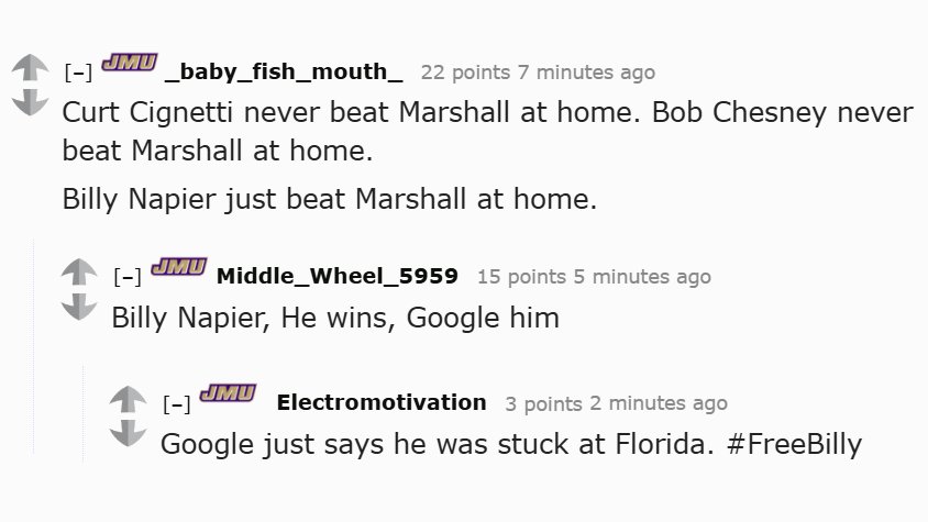 RedditCFB's tweet photo. James Madison moves to 5-0 with a 45-17 win over Marshall! https://t.co/O6f4qpGK6T