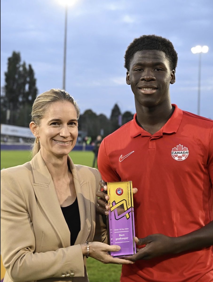 zraftbl's tweet photo. Samsy Keita élu meilleur gardien du tournoi UEFA U-18 Friendship Cup!! #CFMTL https://t.co/GrrIRq0xJ4