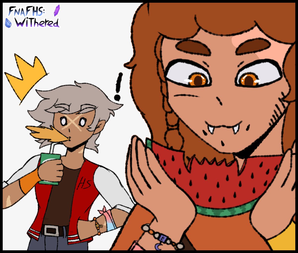 FnafHS_Withered's tweet photo. Día 03: Colmillos 
Y como soy mazorca un mini cómic.

Dato: Eak siempre se olvida de los dientes de T-Trap, haciendo que se sorprenda o se lleve sustos de vez en cuando
#fnafhstober2026 #fnafhs #fhs #FhsWithered #eaktrap https://t.co/Xc58kNloZC