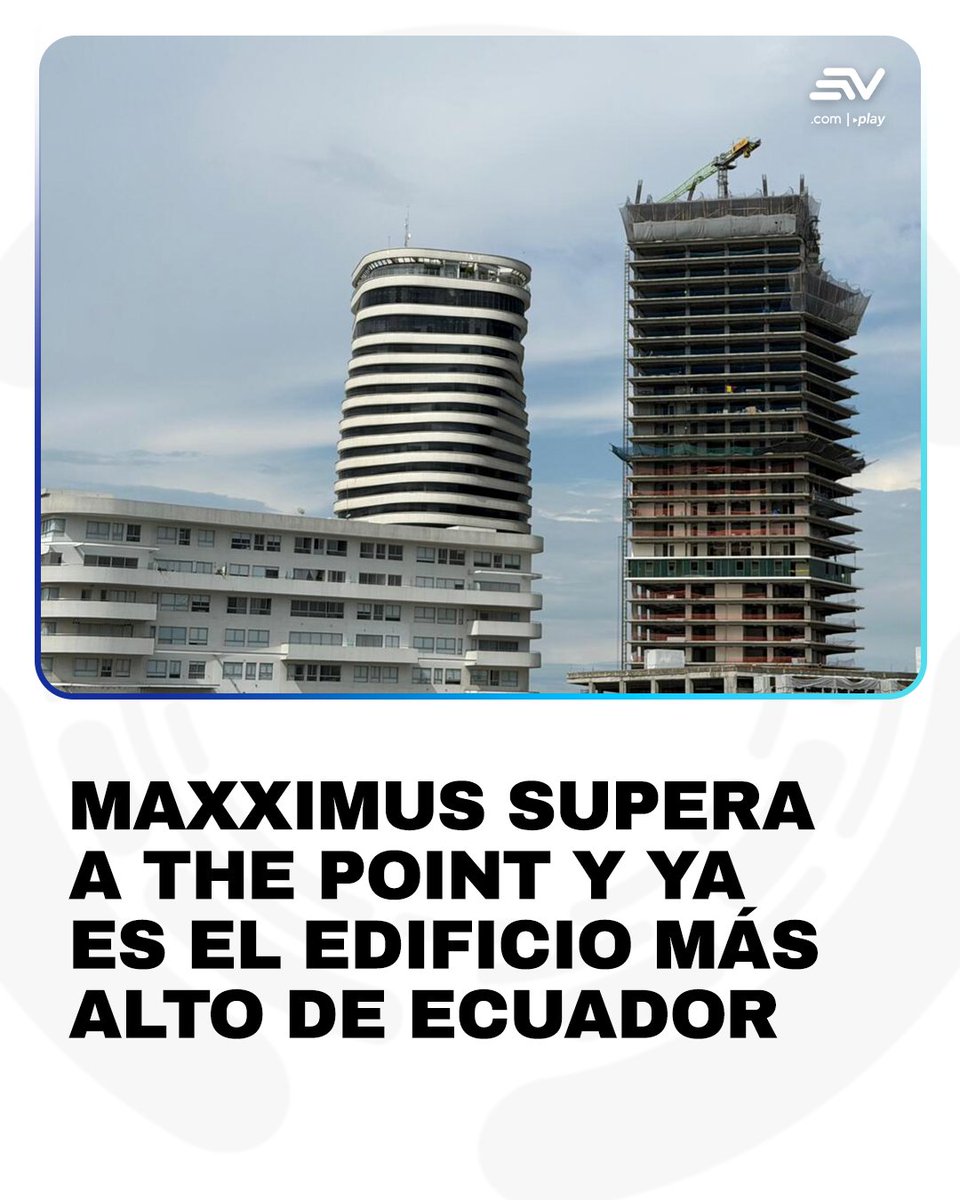 EcuavisaInforma's tweet photo. 🔗 https://t.co/UlChPhbUgd l Maxximus, el nuevo gigante de Puerto Santa Ana en Guayaquil, se convirtió en la edificación más alta del país y todavía tiene 12 pisos más por alcanzar. https://t.co/Sy5OL4b04c