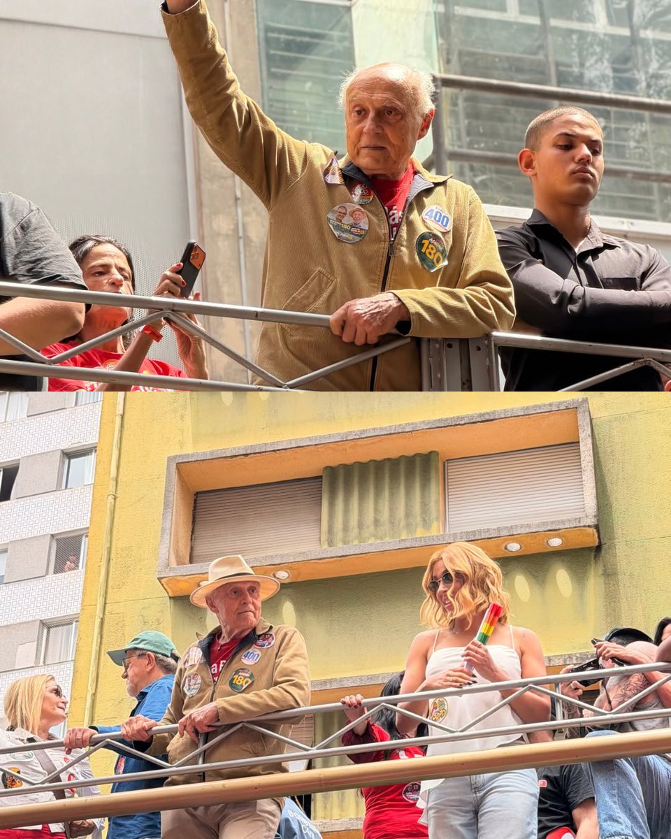 esuplicy's tweet photo. Termino do dia de hoje acreditando na vitória de @LulaOficial @Haddad_Fernando @simonetebetbr e @MarinaSilva por uma Brasil mais justo e fraterno. 
Eduardo Suplicy, deputado estadual 13133
pela renda básica, justiça social e cannabis medicinal no SUS. 
Obrigado São Paulo! https://t.co/PX49GnG5BG