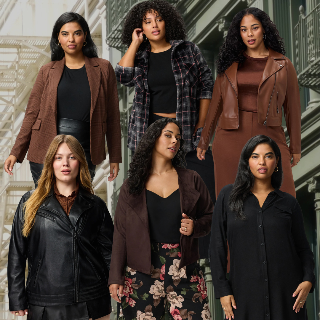 Torrid's tweet photo. Aaaaand we’re tying the whole outfit together with THE JACKET 🧥 Shop new jackets here: https://t.co/UDcR03SGBu https://t.co/Bf7mcVrJ9M