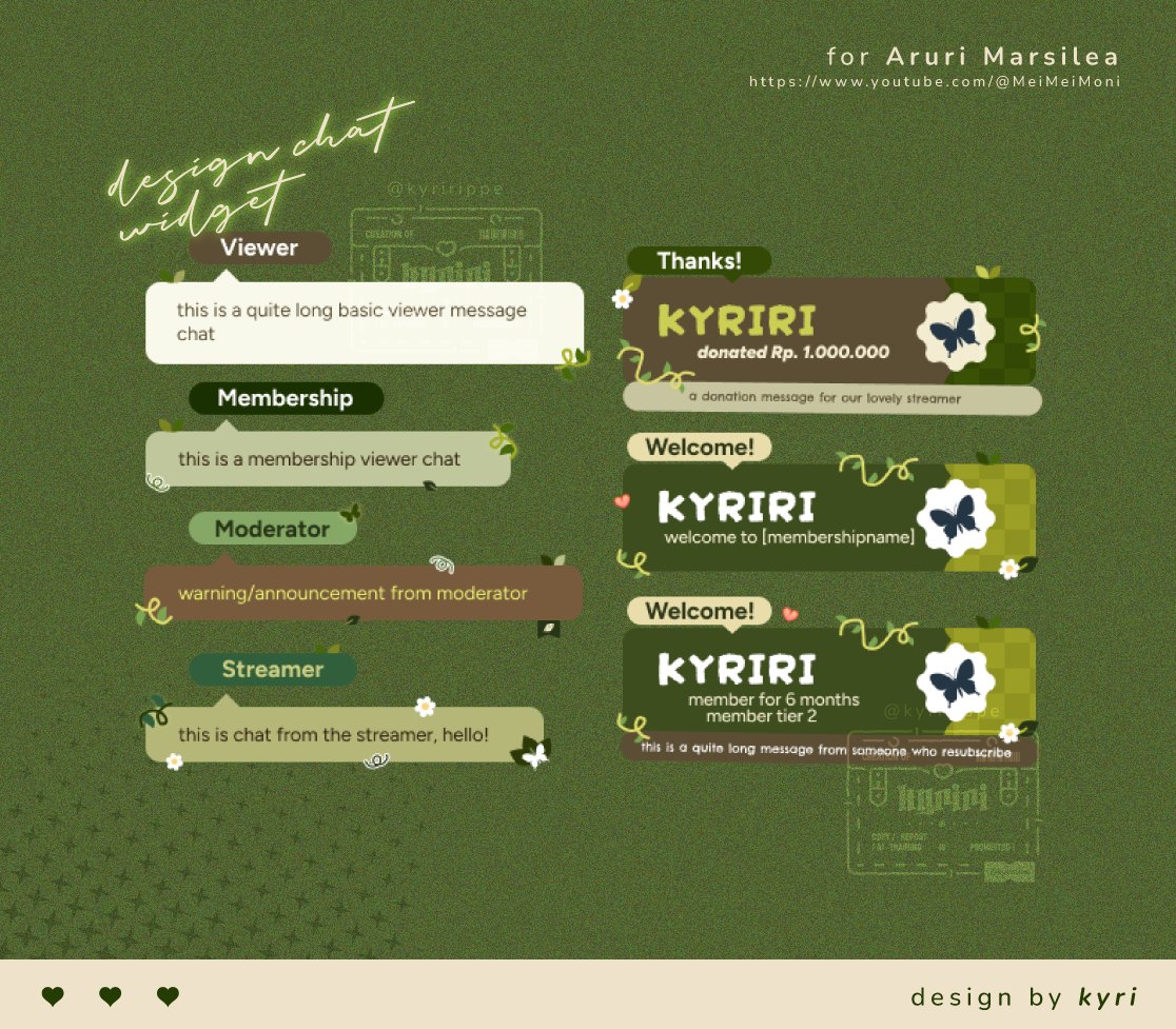 kyririppe's tweet photo. ₊⊹ → 「 chat widget design 」 
𝘧𝘰𝘳@AruriMarsilea🌿
♡ + ↻ 𝘷𝘦𝘳𝘺 𝘮𝘶𝘤𝘩 𝘢𝘱𝘱𝘳𝘦𝘤𝘪𝘢𝘵𝘦𝘥
#kyriative https://t.co/7FOXnz4R0o