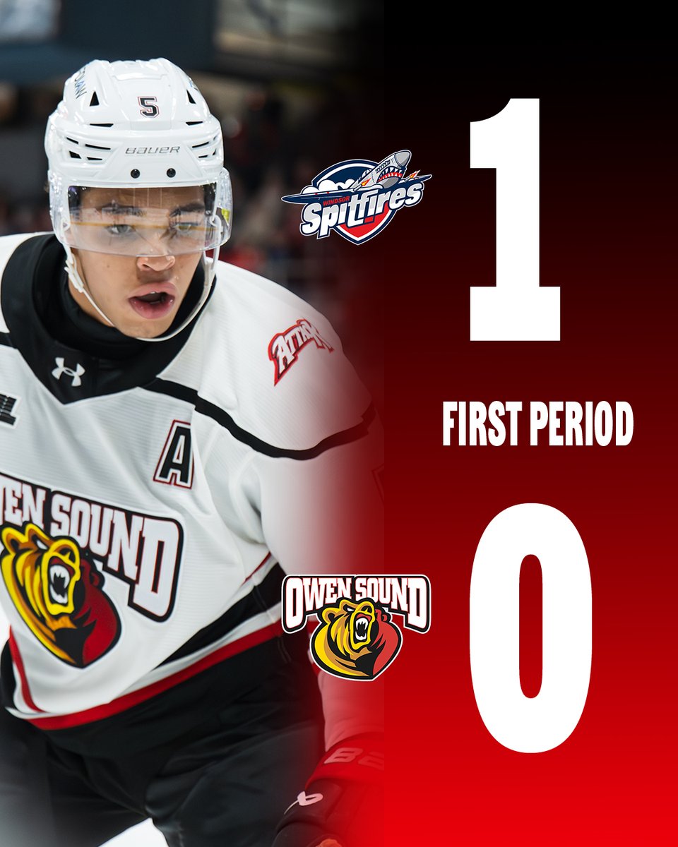 AttackOHL's tweet photo. The Spitfires hold a narrow 1 goal lead over your Attack after 1 period of play. Ethan Garden had the marker for Windsor.
#AlwaysAttack | #BearWitness https://t.co/FdMblUe4gd