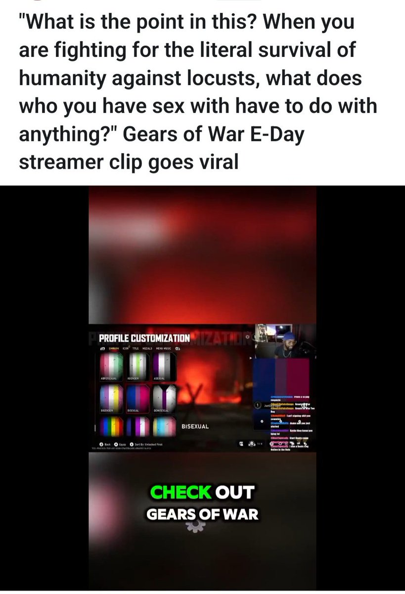 CrookedDe_light's tweet photo. @InfinityDOK @RectifyGaming No one wants #GearsOfGay https://t.co/g4jrBwmslO