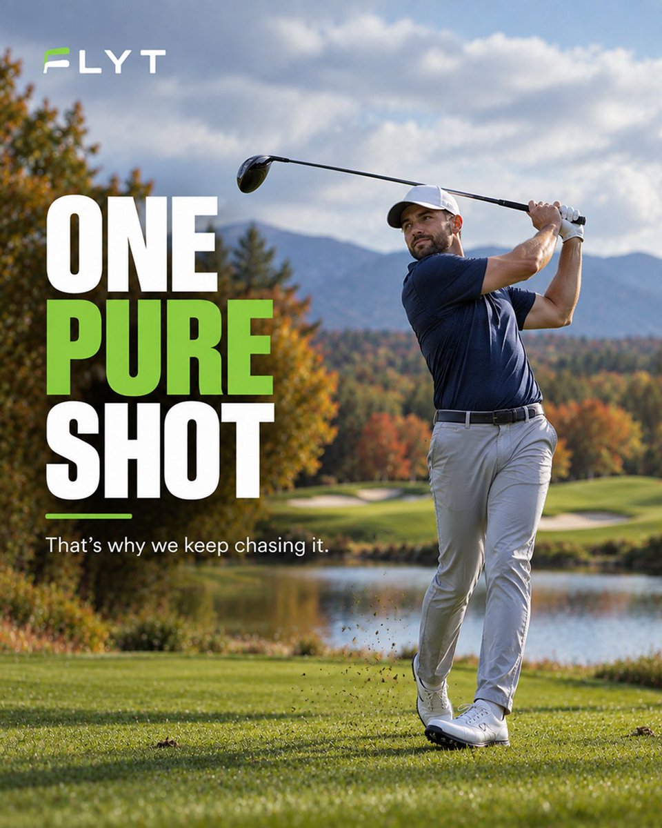 FlytGolf's tweet photo. Golf will humble you, test you, and occasionally make you question every life choice that led you to the first tee. Then you hit one pure shot. And suddenly, you’re back in. That’s the game. That’s why we keep chasing it.

#GolfLife #Golf #FLYTGolf https://t.co/m5pGeEMdJJ