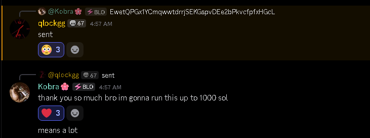 papakobra_'s tweet photo. Successful and highly skilled big guys giving out advise to the newbies, rookies, for free. Just for the love of the game. 

+group lessons, and honestly the politest people i have ever seen in a meme coin GC.

scanned a 10x under 10 mins so won a giveaway. 

Thank you @qlockgg❤️ https://t.co/ITXGm7593e