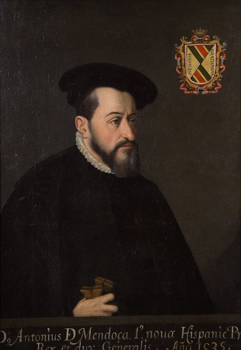 Cuauhtemoc_1521's tweet photo. El primer virrey de la Nueva España fue un gran hombre, culto, tolerante y un tanto liberal, Don Antonio de Mendoza, quien disfrutaba de “vestirse como árabe”, y quien hablaba el árabe granadino. Su padre fue capitán general en Andalucía (nombrado por los Reyes Católicos), pasos que siguió su hermano Luis Hurtado. Antonio gobernó estas tierras de 1535 a 1550. Algunos de sus logros fueron fundar la Casa de Moneda en la Ciudad de México, así como el Colegio Imperial de la Santa Cruz de Tlatelolco. Durante su gestión se fundó Valladolid  (Morelia, 1541,), y también se estableció la primera imprenta de estas tierras, dirigida por Juan Pablos. Finalmente trató de proteger a los indígenas de los abusivos conquistadores y encomenderos. Al terminar su mandato en la Nueva España, ya cansando y viejo, tuvo que obedecer el mandato real de ser el virrey del Perú, puesto que desempeñó desde 1551 hasta su muerte en Lima en 1552.