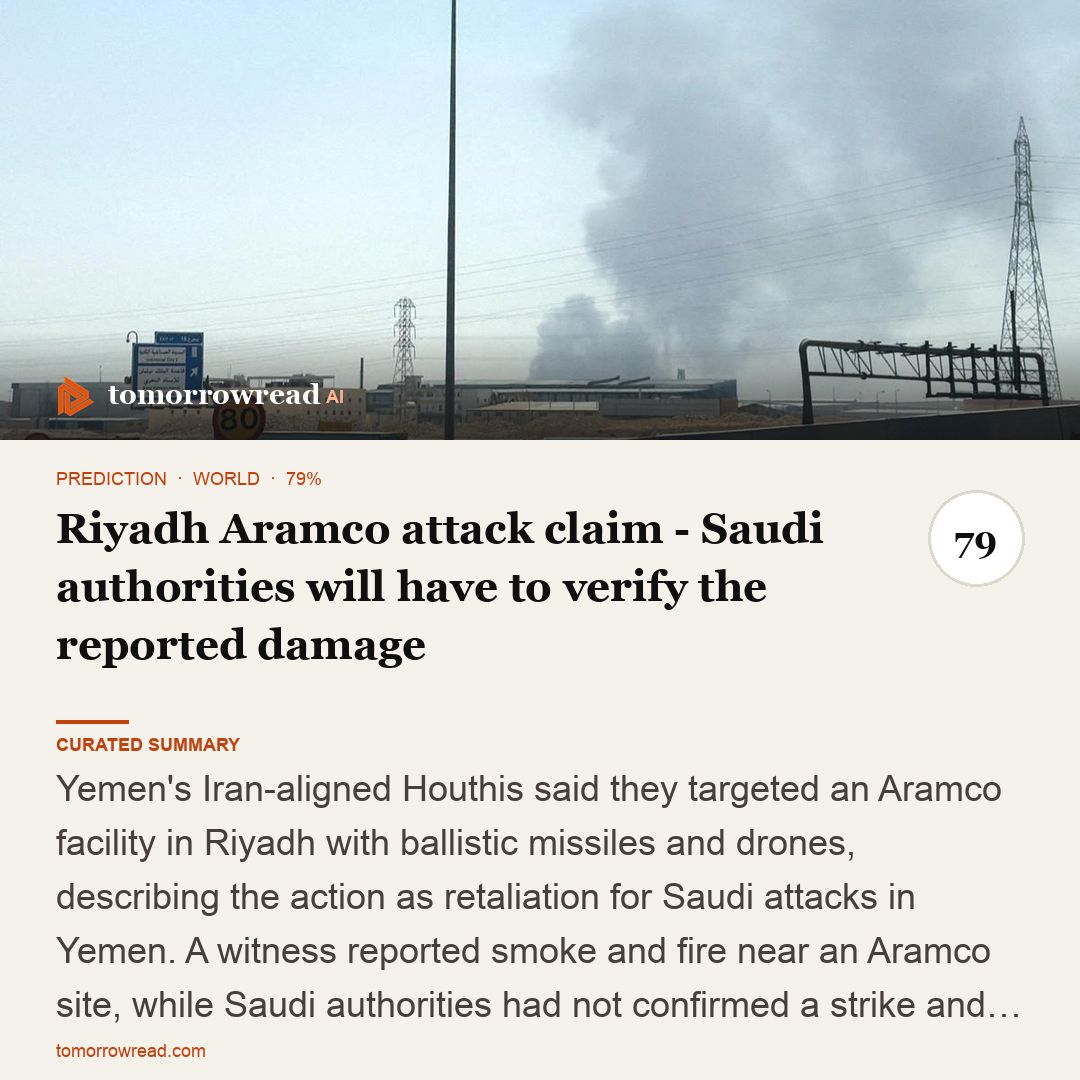 tomorrowread's tweet photo. Flydubai co-pilot allegedly attacked captain with a crash axe, triggering an emergency landing. Houthis claim strike on Aramco in Riyadh. U.S. prosecutors argue Maduro cannot claim immunity.

https://t.co/ixzxh9KHch

#TomorrowRead #AI #WorldNews #Foresight #News https://t.co/DZUzrUkn1W