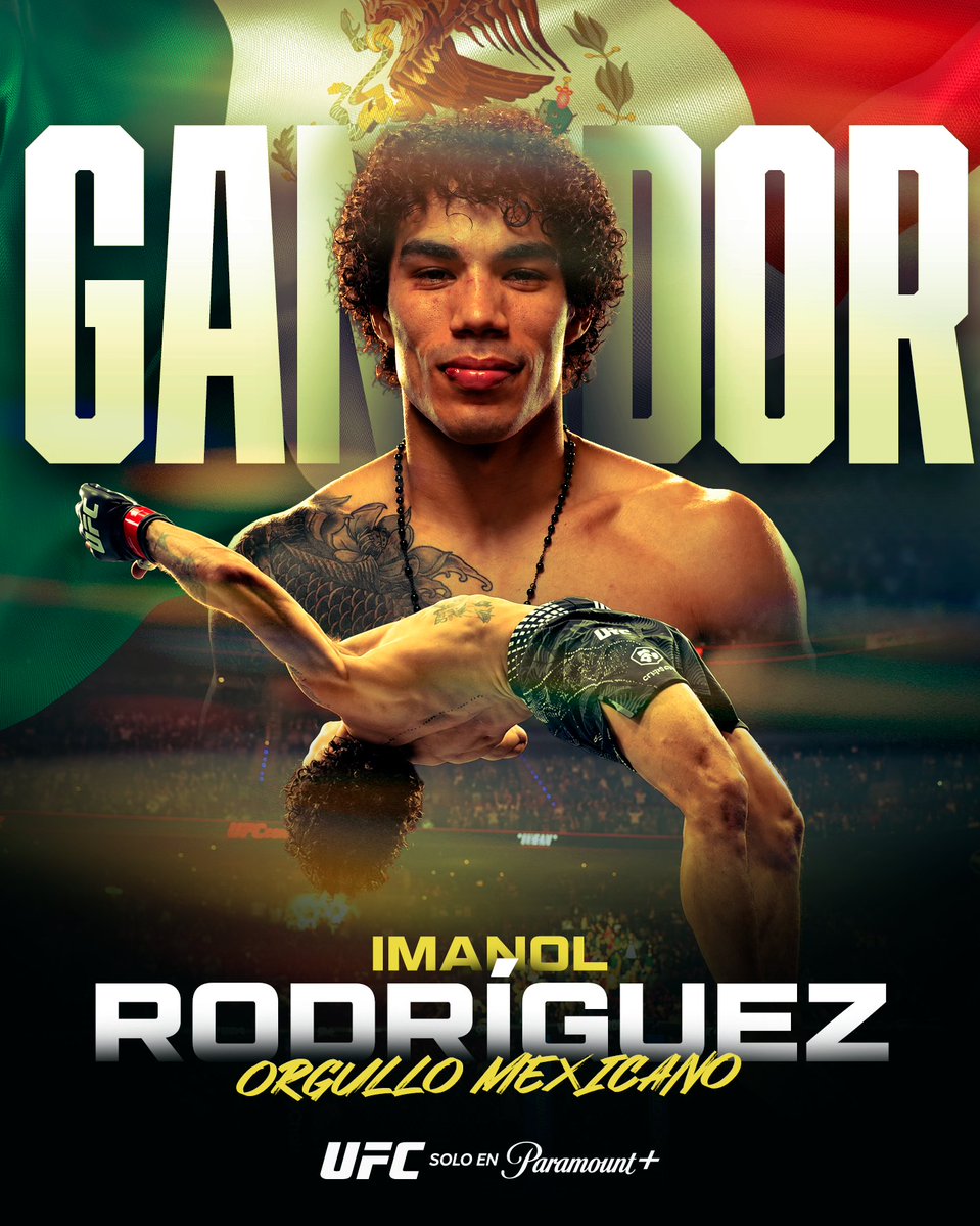 PPlusDeportes's tweet photo. ¡GRÍTALO, MÉXICO! 🇲🇽

Imanol Rodríguez pasa por ENCIMA y noquea a Alden Coria en el primer round. ¡PROMESA MEXICANA EN EL PESO MOSCA! 🔥

🔴 EN VIVO: #UFC332 solo por Paramount+ https://t.co/UfYlU3XSrY