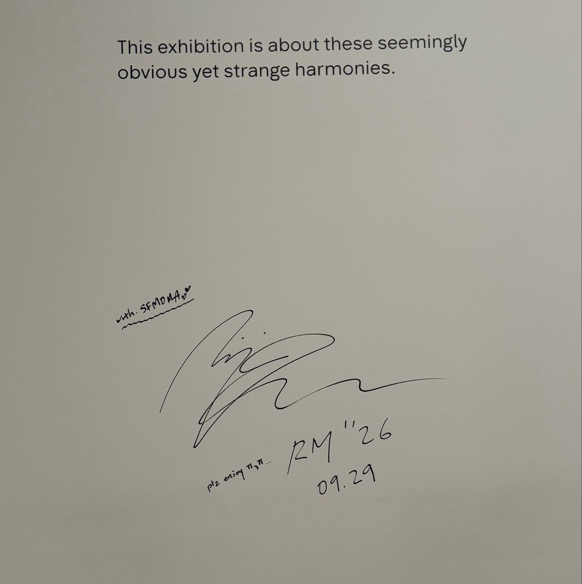 taejoongibi's tweet photo. This was such an amazing experience… I felt so proud seeing how much work he put into this. #RMxSFMOMA https://t.co/28GTKJbnkt