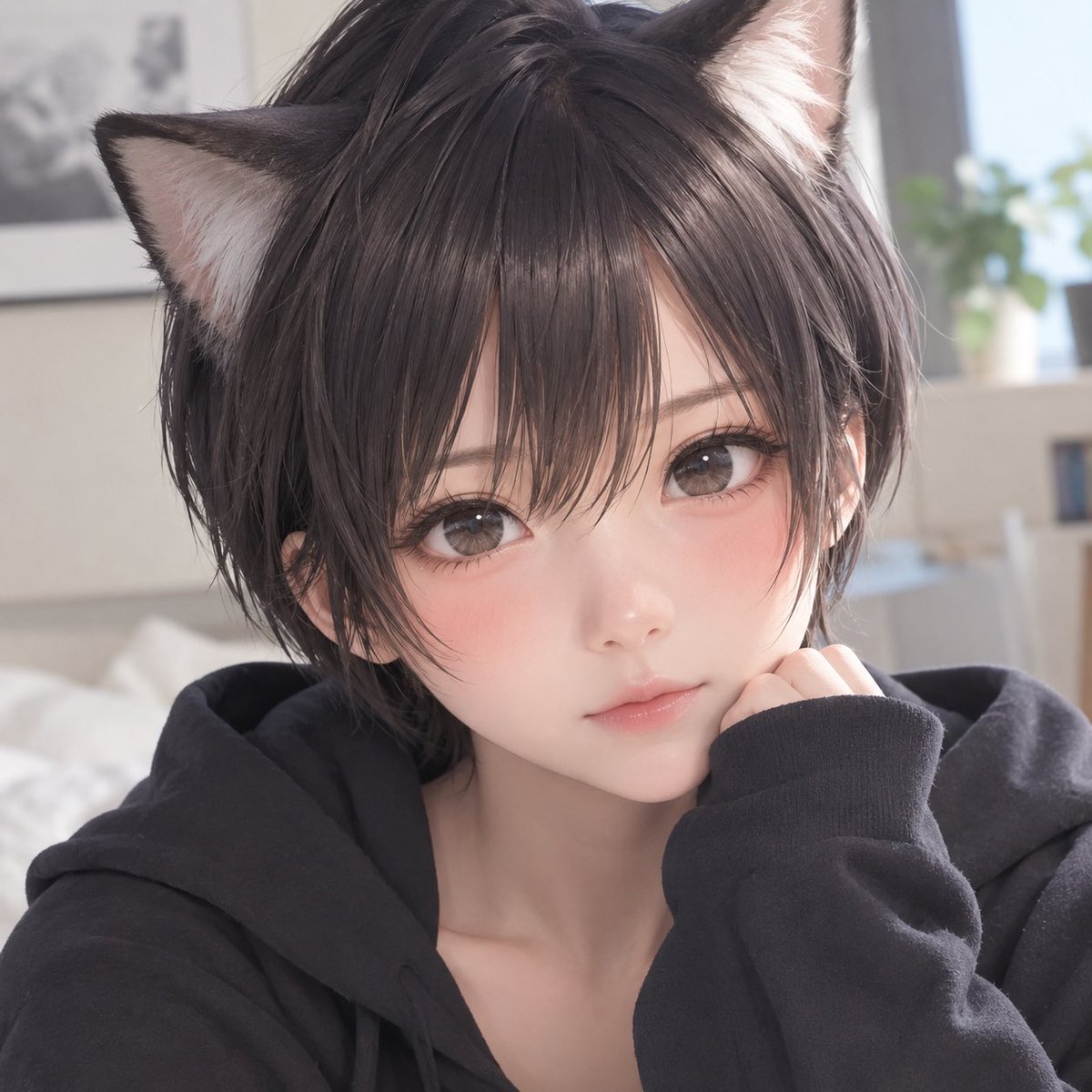 koko1you's tweet photo. 猫耳は正義✨
いつも、結局ショートになる私
なかなか美容院行けてないっ💦 https://t.co/vxV64Gcgjt