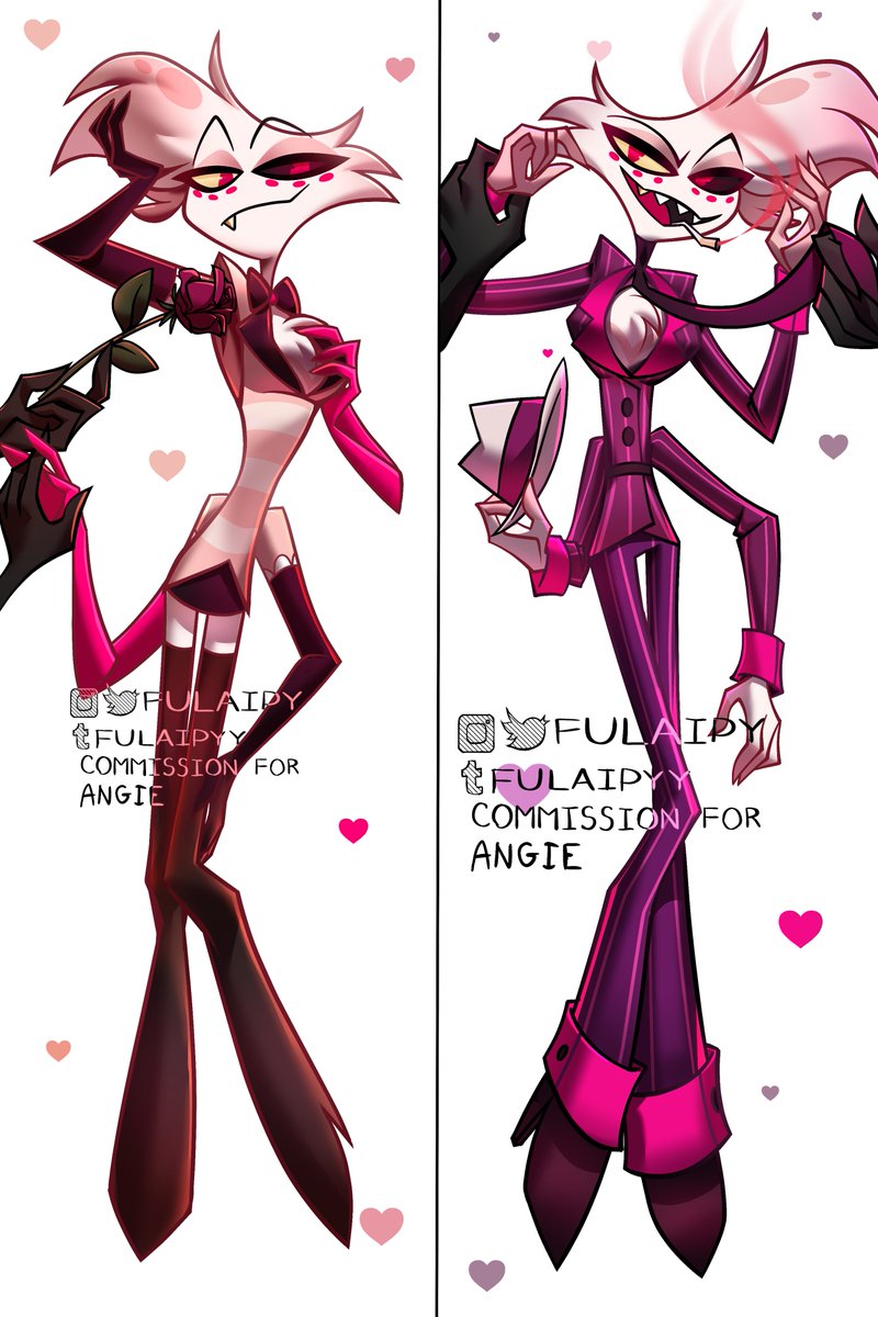 Fulaipy's tweet photo. cmm for a dakimakura with Angel 
for Angie

#hazbinhotel #hazbinhotelfanart https://t.co/QJLWtOaZf4