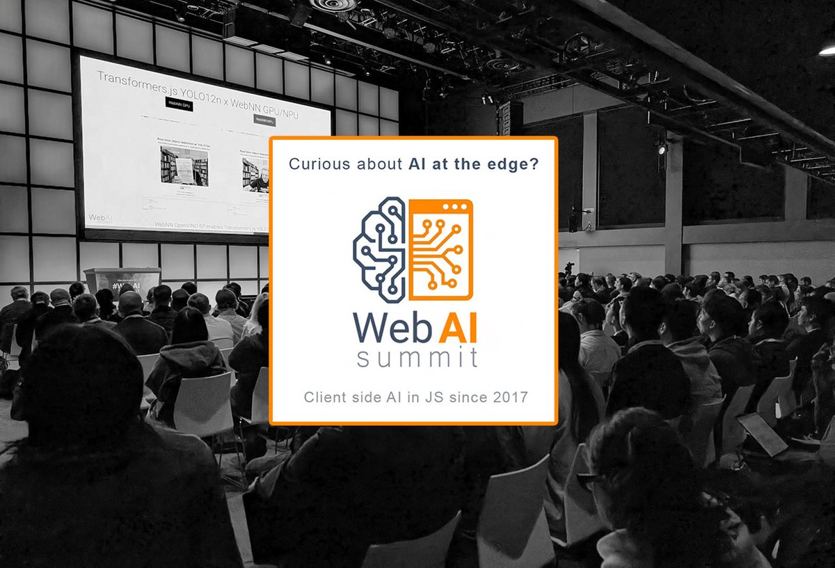 jason_mayes's tweet photo. Free 30th Oct to join annual Google #WebAI Summit *in-person* in Sunnyvale? 20+ presenters, demos, + 600 great minds to meet for knowledge share around Edge AI on client side right in browser - total privacy, low cost, &amp; real-time. Use code LOVEWEBAI here: https://t.co/ZVYNKlLXpy https://t.co/p0E2pjUIK8