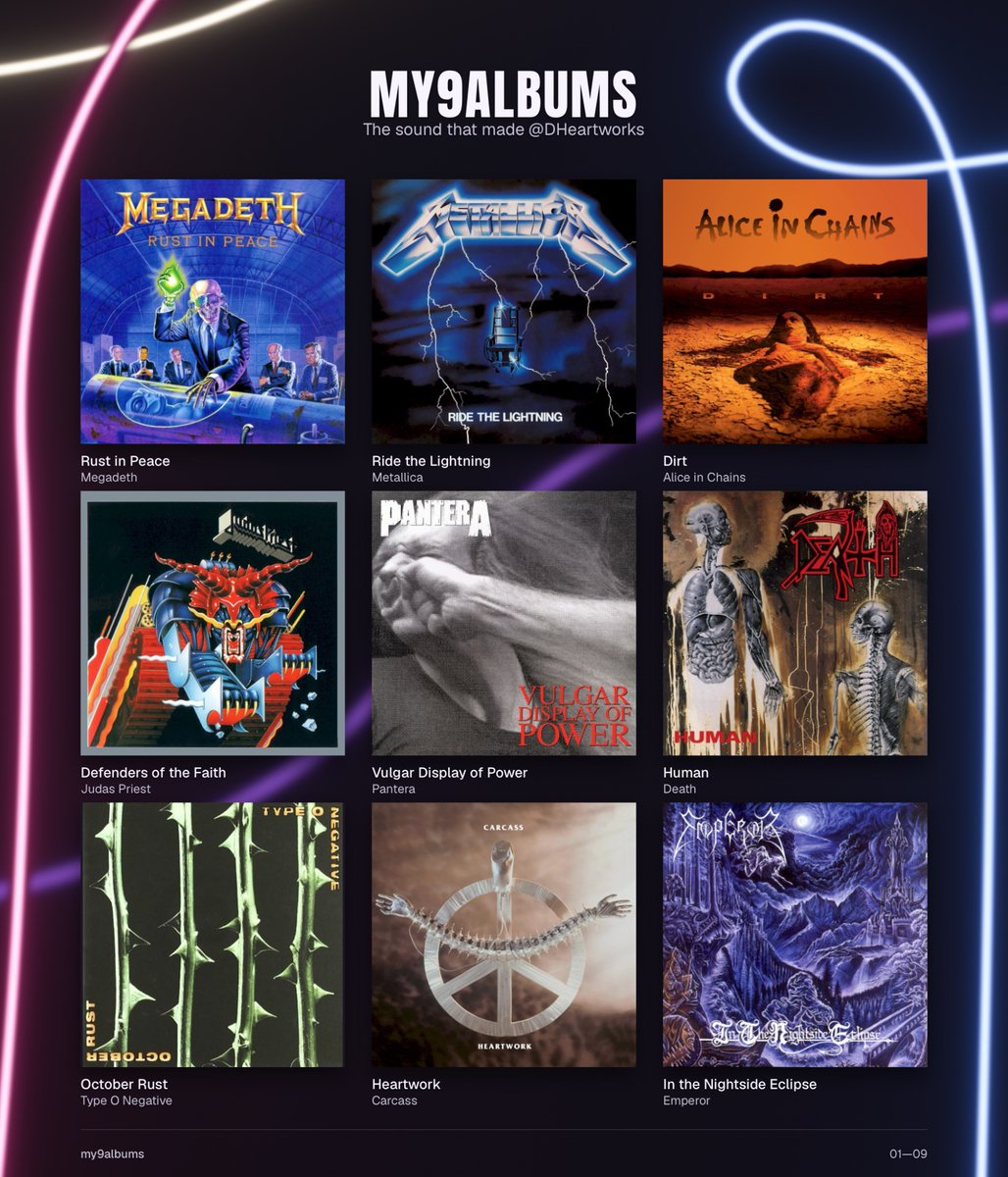 DHeartworks's tweet photo. Well, mine as well join the party. So here are #my9albums that molded my taste in music. If a tenth spot was open it would’ve had been Queensryche’s Operation: Minecrime. https://t.co/oon9LNKO5v