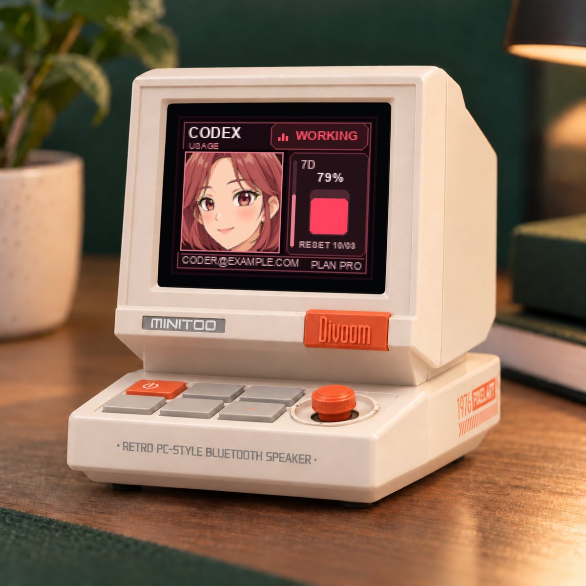 abrahamfrayde's tweet photo. @poteto Hi! @poteto, I am your fan lol, I have a project to send usage informacion of codex through a divoom speaker, do you have plan to have the tools, as cli for grokbot? https://t.co/frRxrVdxIT https://t.co/ehZfRTIWxZ