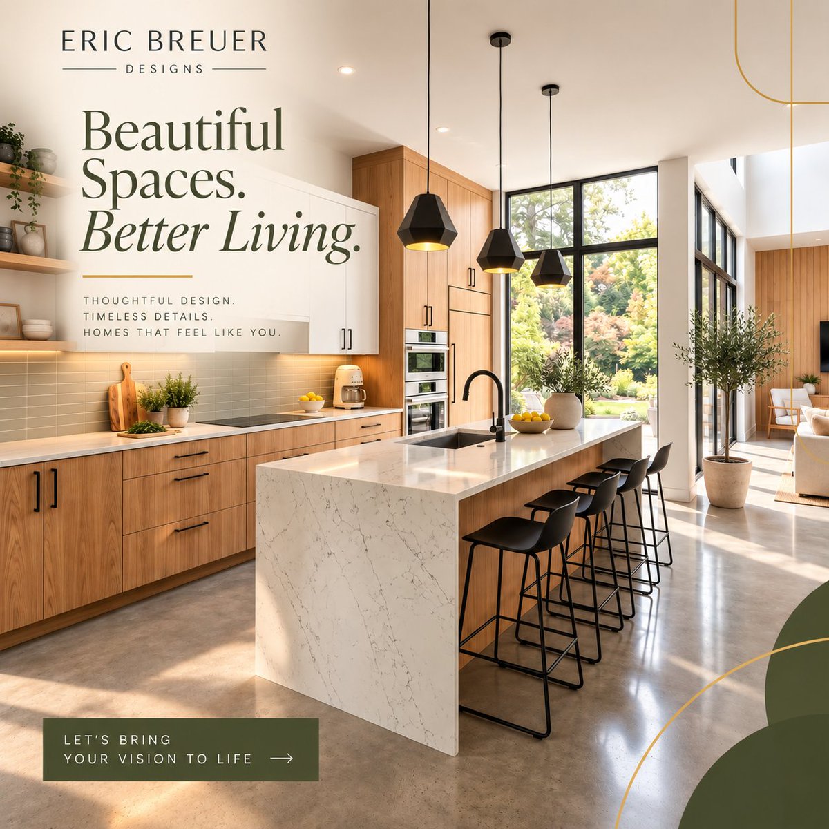EBreuerDesigns's tweet photo. Warm wood, clean lines, and natural light make this modern kitchen feel both timeless and inviting. ✨ Thoughtful kitchen design creates a beautiful space made for everyday living. #KitchenDesign #InteriorDesign #ModernKitchen #HomeDesign #KitchenRemodel https://t.co/UP8QPeFSH4