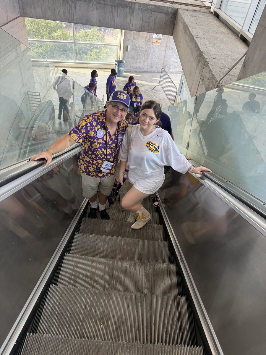JenDeJournett's tweet photo. It's Saturday night in Death Valley! Let's go @LSUfootball #GeauxTigers @LSU #FamilyWeekend 🐯💜💛😇🪽🪽 https://t.co/UEBrAA2teL