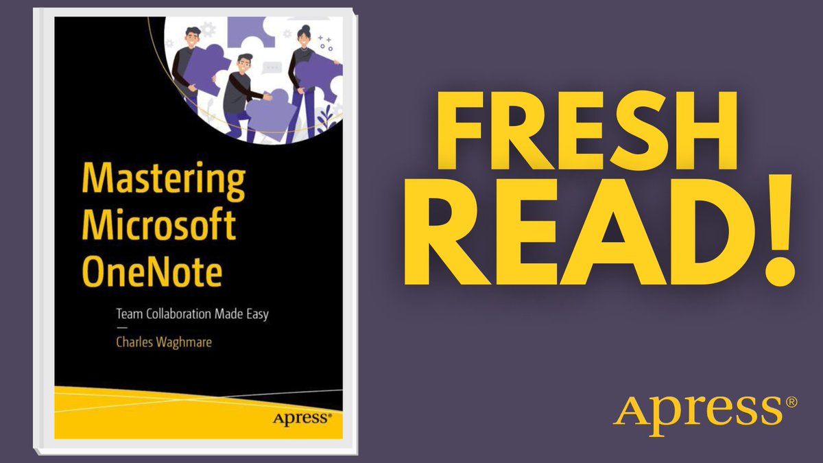 Apress's tweet photo. Turn #OneNote into more than a note-taking app. Author @CharlesWaghmare covers how to build a centralized knowledge hub with AI-powered features, advanced organization and Microsoft 365 integrations that boost productivity. #Microsoft365 #Productivity
๐ https://t.co/qdoIKmZpSP https://t.co/olwSB2FWQA
