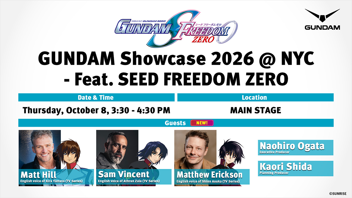 GundamInfoNA's tweet photo. The English Dub Cast of GUNDAM SEED Reunites at Our Special Panel!
https://t.co/h1kyvSPIxW

#nycc2026 #gundam https://t.co/jej6h4cG3F