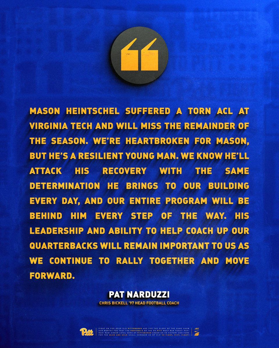 Pitt_FB's tweet photo. With you all the way, 6 💙💛 https://t.co/DZsPKYUOxf