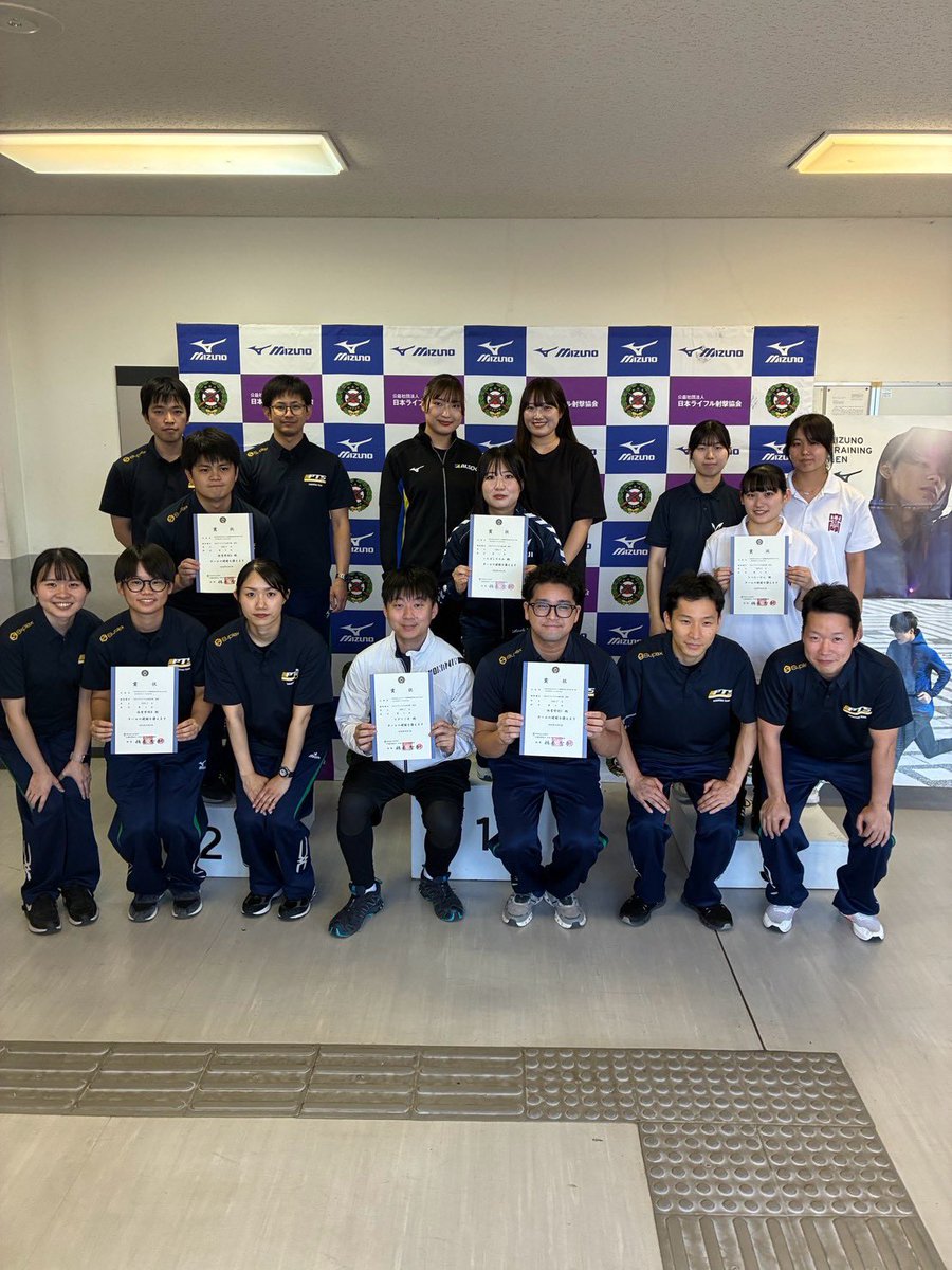 riflesports_jp's tweet photo. 2026年度全日本スポーツ射撃選手権大会
オリパラ共生大会
10月2日　エアライフル60発団体
優勝　いたばしのたみ
（野畑美咲・泰地陽詩・平田しおり）
2位　体育学校A
（遠藤雅也・花川直樹・島田敦）
3位　りつむーかん
（石田紬葵・岡田美月・河田マイ） https://t.co/bLOxEDLOGy