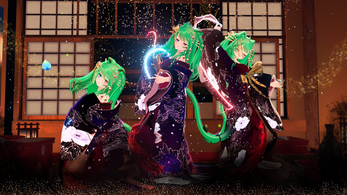Japanese_Lilith's tweet photo. 先日の夜も、熱～う、熱～う夜でありんしたねぇ？🤭
あっちと過ごしたひととき、楽しんでいただけたかしら？
しかも女将の舞をたんと拝めたのは、特別、格別のことでありんした🎵

あっちも、この先ひと七日、精を出して頑張りんす……
どうか週末には、あっちにご褒美を――💜

#VRCおうまがとき https://t.co/iLNqDcHLVD