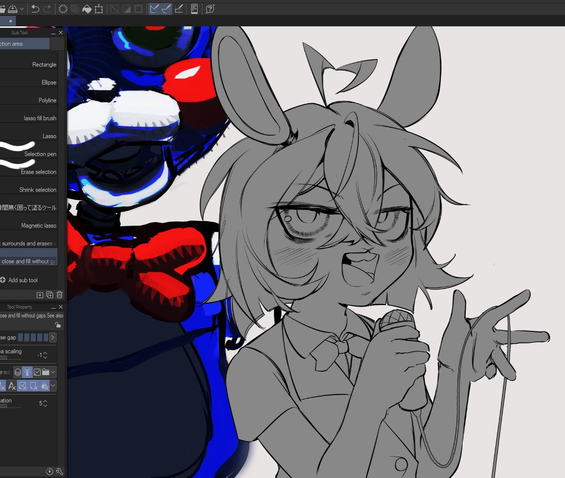 Soch0k's tweet photo. I think he's peeking...

#toybonnie #fnaf #fanart #wip #fnaffanart https://t.co/ZpZFzeeR0j