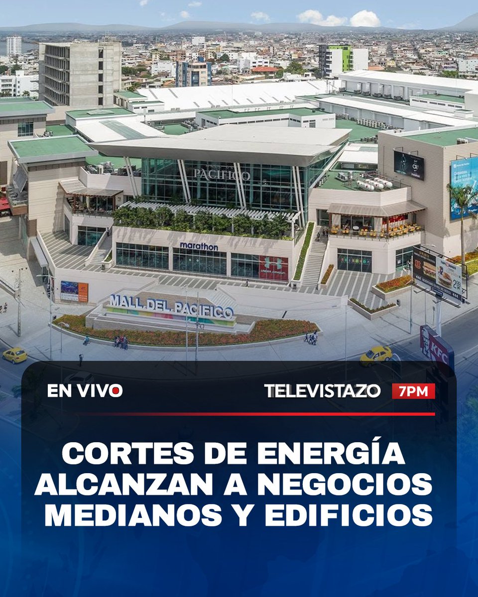 EcuavisaInforma's tweet photo. 🔗 https://t.co/VLZ1nw7ObJ 🔴 #ENVIVO | Mira #Televistazo 7 PM.

Los cortes de energía alcalzan a los consumidores de mediano voltaje. Negocios, edificios y centros comerciales recibieron la disposición. 

Los afectados intentan acomodar sus actividades según la restricción. https://t.co/i0zpcL3sOE