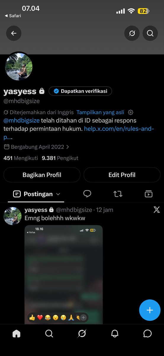 Muhamma9107883's tweet photo. Akun baru aku guysss https://t.co/oLB7MZjYZX