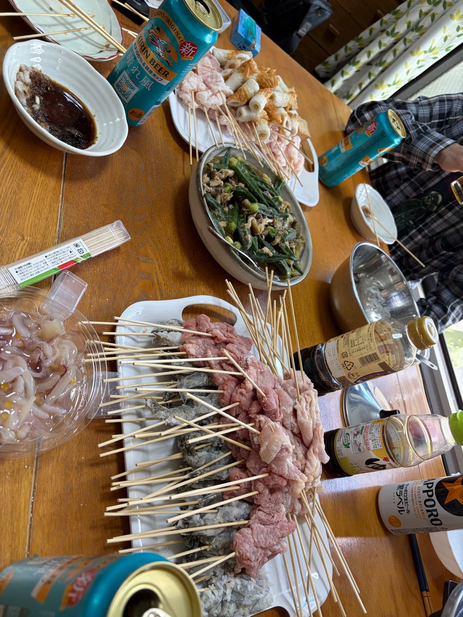 natchi987654's tweet photo. 串カツパーティー！ https://t.co/klVpIQOZe1