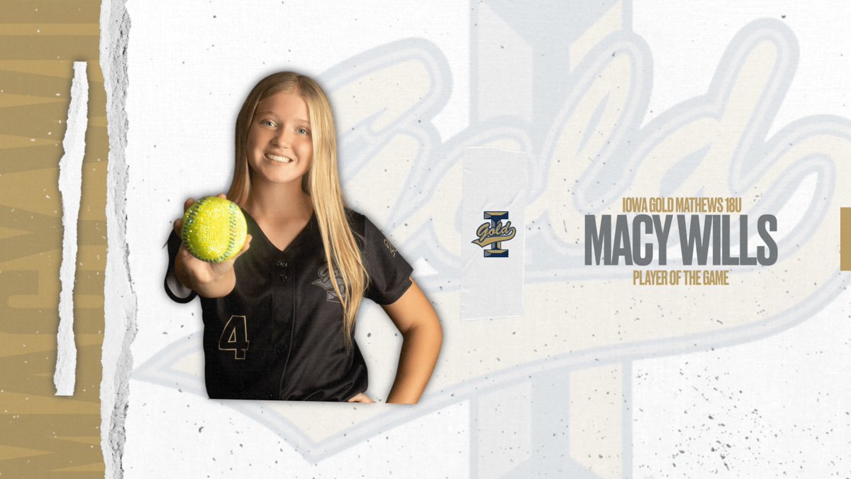 BlitzIowa's tweet photo. Player of the Game vs Aces Fastpitch, Macy Wills. Macy was 1 for 2 with a run scored!
#gogold #iowagold #iablitz #pog https://t.co/JGTVLK7v9P
