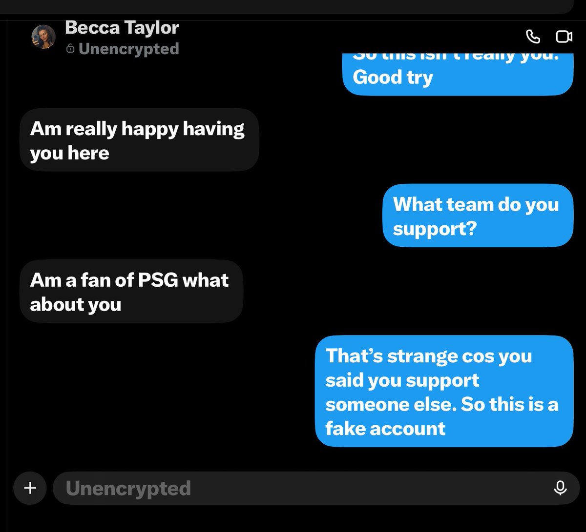 NiohFreedom's tweet photo. @beccatayx @beccatayx someone’s pretending to be you https://t.co/xh7jEcof2y