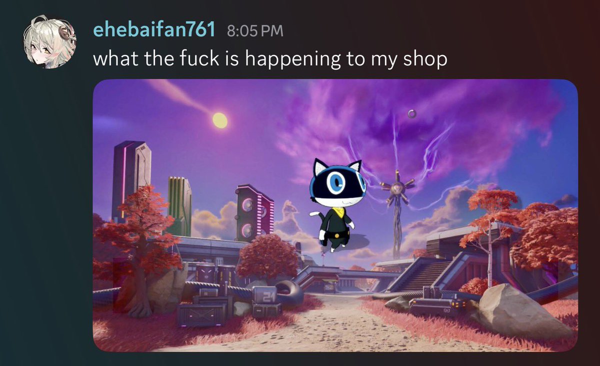 Fluffuistired's tweet photo. I’m fucking crying dude not the Morgana only Shop https://t.co/ZRitt6IIvj