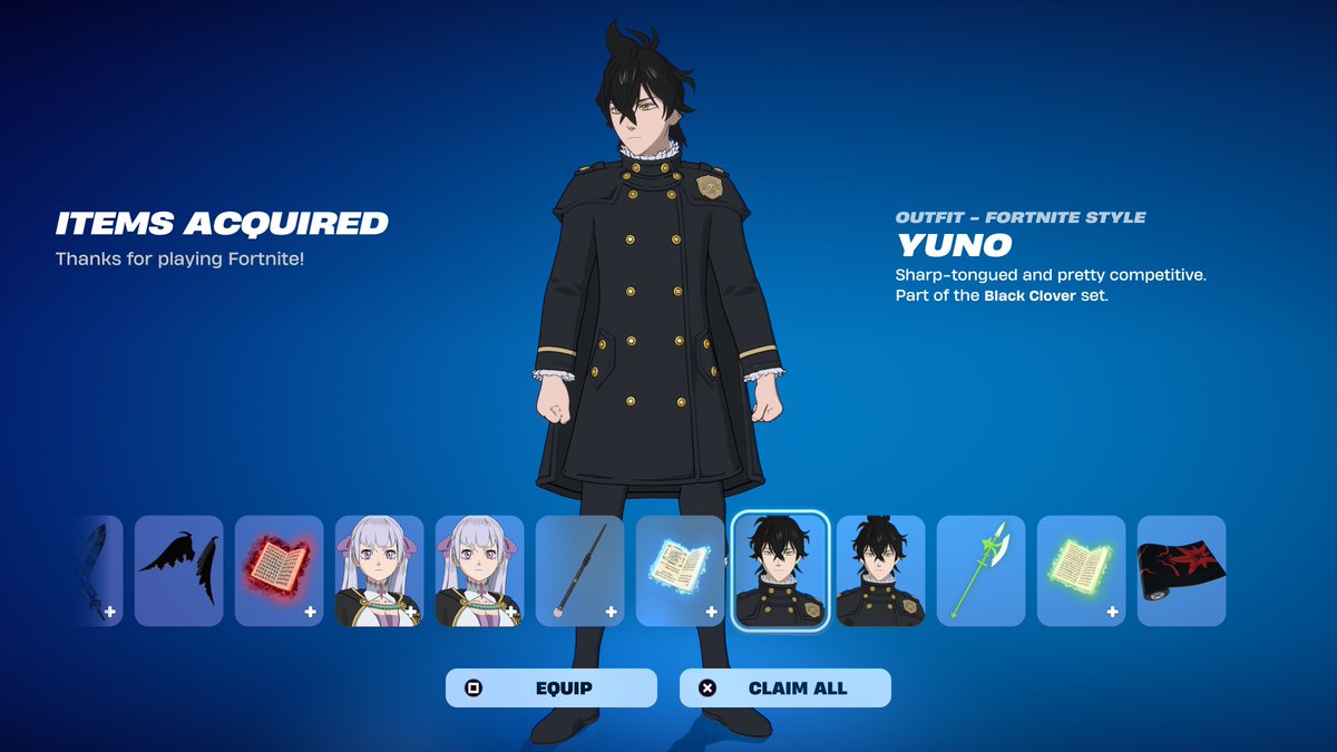 FortniteFNLK's tweet photo. Fortnite Black Clover Yuno Skin Giveaway 🎁

To Enter: 
❤️♻️ LIKE &amp; RETWEET
📲 FOLLOW @FortniteFNLK @braniyt 
🛑 SUBSCRIBE https://t.co/D1nREDEg7l
🎙️JOIN DISCORD https://t.co/5Hh97mqGxy
✅ COMMENT “DONE” https://t.co/lUWjwQpPhl