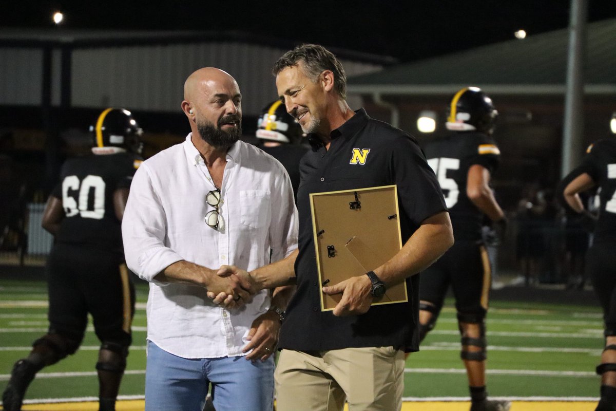 OriginBank's tweet photo. 🏈 We’re incredibly proud to share that Neville High School has named its football field in honor of our own Mickey McCarty!
After decades of coaching, mentoring and serving his hometown of Monroe, this recognition is a meaningful reflection of the impact Mickey has made both on and off the field.
Congratulations, Mickey! This one is well deserved.  👏