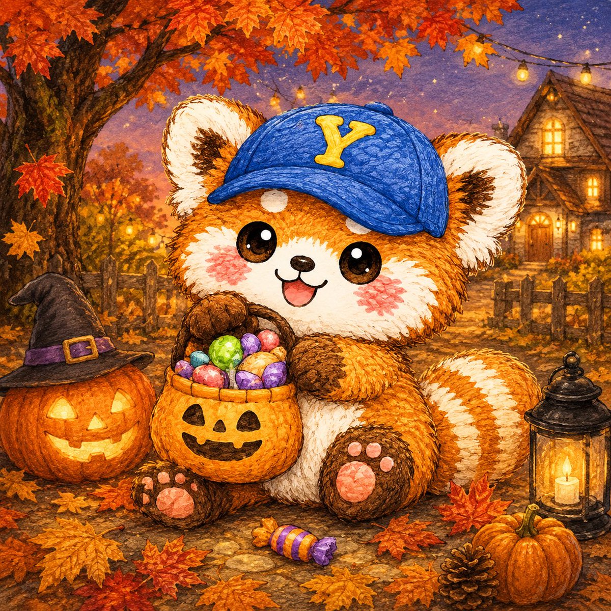 Y_create_2026's tweet photo. #イラスト #10月 #秋 #October #Autumn
#Halloween #redpanda #lesserpanda
#panda https://t.co/y0U1nepdKx